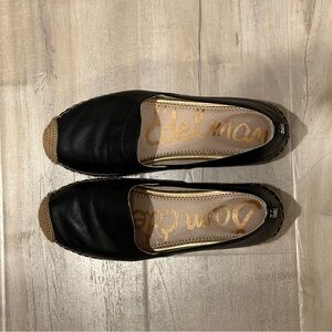 Black Leather Sam Edelman Espadrilles